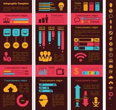 Technology Industry Infographic Elements Stock Illustration