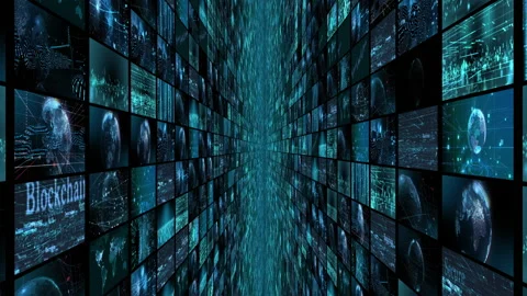 Technology Infinity Grid Stock Footage 192662783
