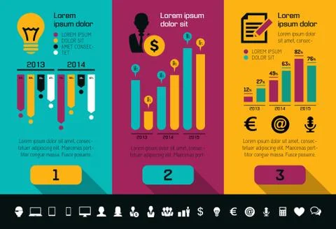 Technology Infographic Elements Stock Illustration