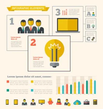 Technology Infographic Elements Illustrazione stock