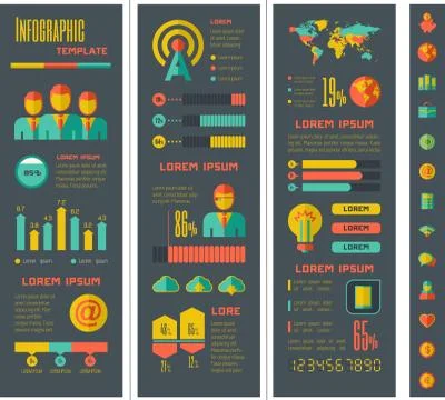 Technology Infographic Elements Illustrazione stock