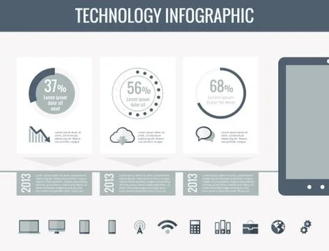 Technology Infographic Elements Stock Illustration