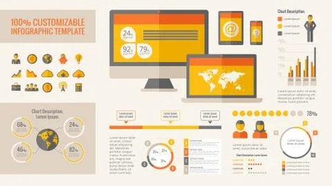 Technology Infographic Elements Stock Illustration