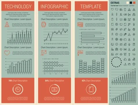 Technology Infographic Elements イラスト素材