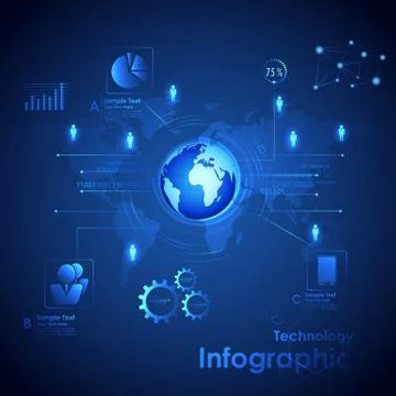 Technology Infographic Stock Illustration