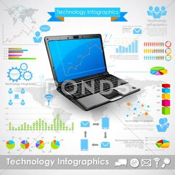 Technology Infographic Stock Illustrationen