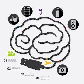 Technology infographic Stock Illustration