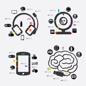 Technology infographic Stock Illustration
