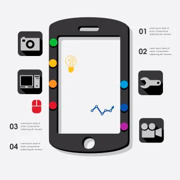 Technology infographic Stock Illustration