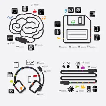 Technology infographic Stock Illustration