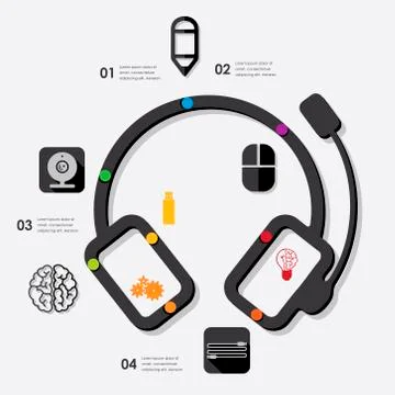 Technology infographic Stock Illustration