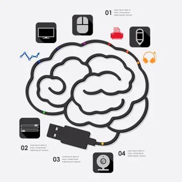 Technology infographic Stock Illustration