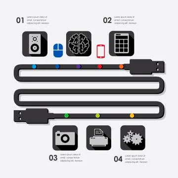 Technology infographic Stock Illustration