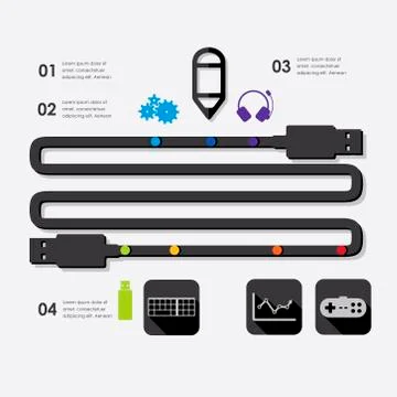 Technology infographic Stock Illustration