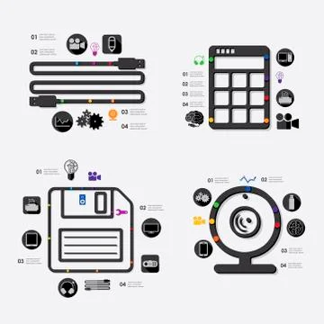 Technology infographic Stock Illustration
