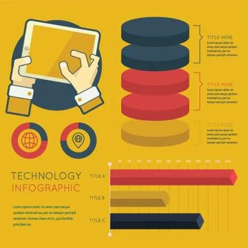 Technology infographic Illustrazione stock