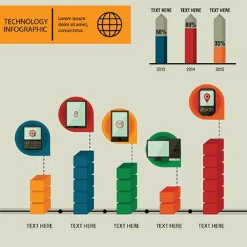 Technology Infographic Illustrazione stock