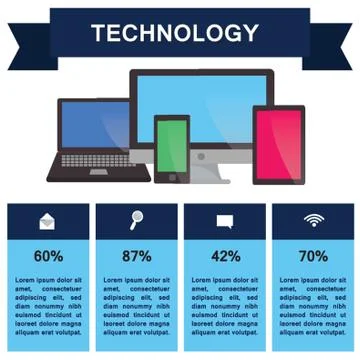 Technology Infographic Stock Illustration
