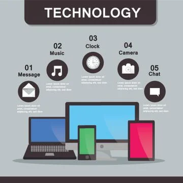 Technology Infographic Stock Illustration