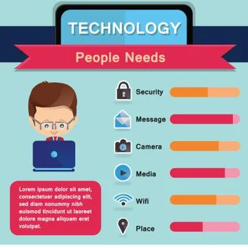 Technology Infographic Stock Illustration