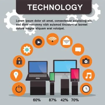 Technology Infographic Stock Illustration