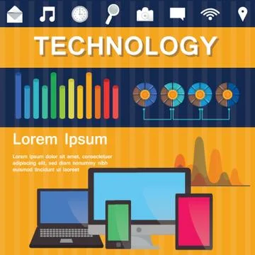 Technology Infographic Stock Illustration