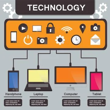 Technology Infographic Stock Illustration