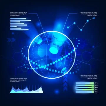 Technology infographics theme Stock Illustration