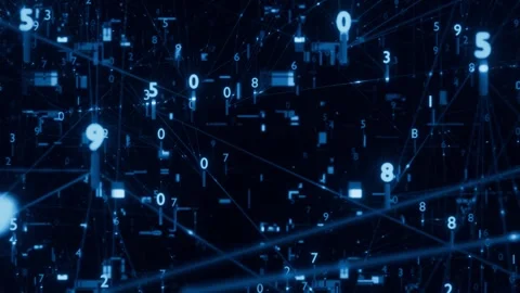 Technology information background with glowing elements loop animated Stock Footage 327457992