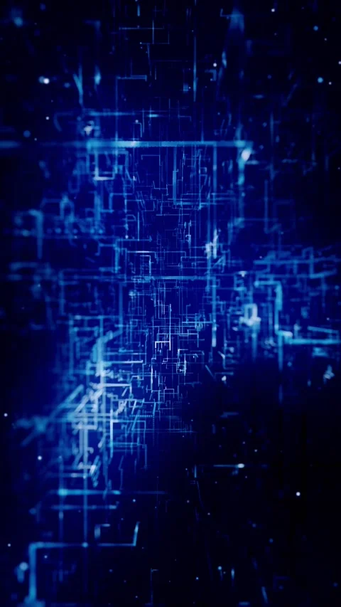 Technology Information Blue Vertical Video Background Loop Stock Footage 212390735