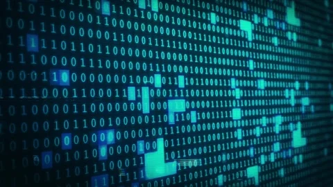 Technology Information Cyber Security Binary Number Data Processing Stock Footage 285555417