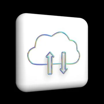 The technology of information exchange through a virtual cloud Stock Illustration