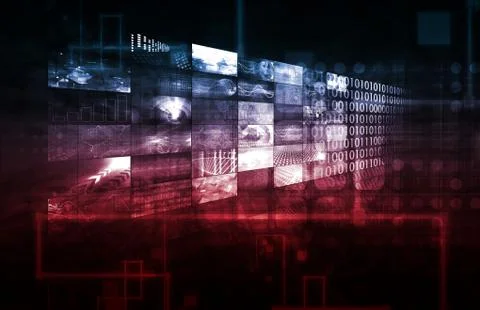 Technology Infrastructure 스톡 일러스트