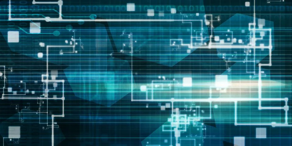 Technology Infrastructure 스톡 일러스트