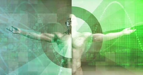 Technology Innovation Background With Predictive Analytics Visualization Stock Footage 327429560