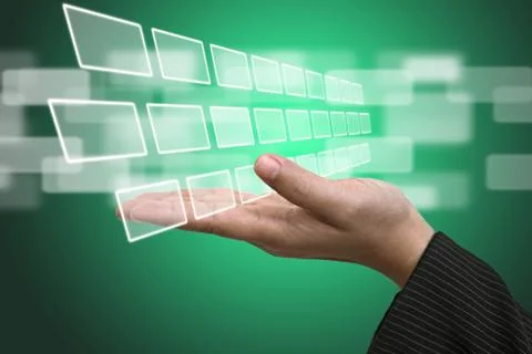 Technology input screen interface Stock Illustration