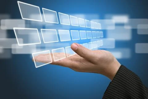 Technology input screen interface Stock Photos