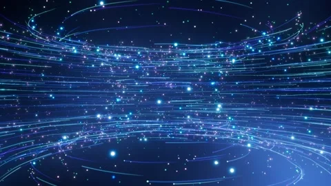 Technology-inspired light flow special effects play in a loop Stock Footage 342514279