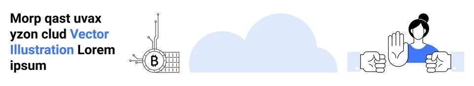 Technology Integration with AI, Cloud, and Human Interface for Future Innov.. Stock Illustration