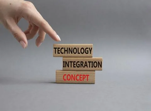Technology integration concept symbol. Concept word Technology integration .. Stock Photos