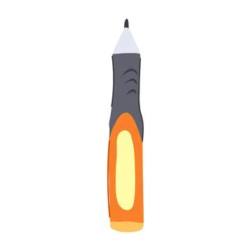 Technology interactive whiteboard pen cartoon vector illustration Stock Illustration
