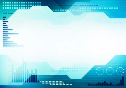 Technology interface banner concept witn place for text Stockillustratie
