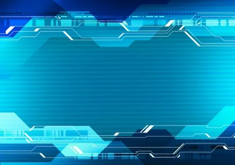 Technology interface banner concept witn place for text 스톡 일러스트