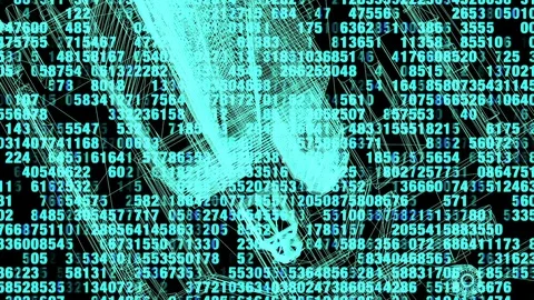 Technology Interface Computer Data Digital Screen Stock Footage 83442971
