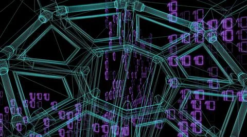 Technology Interface Computer Data Digital Screen. 스톡 일러스트