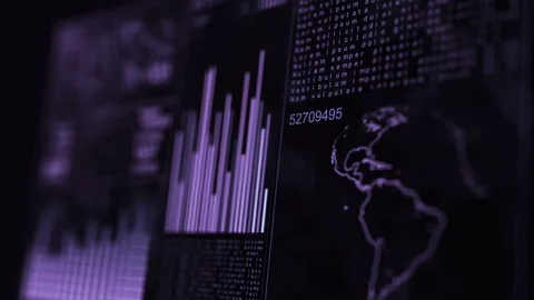 Technology Interface Computer Data Screen GUI Stock Footage 81029279