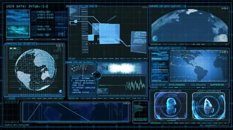 Technology Interface GUI - Seamless Loop Vídeos de archivo 11432130