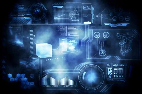 Technology interface 스톡 일러스트