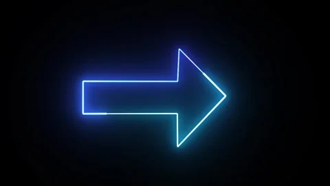 Technology interface motion graphics. Neon arrow pointer for navigation and.. Stock Footage 313518846