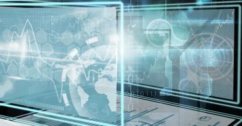 Technology interface panels Illustrazione stock gratuita